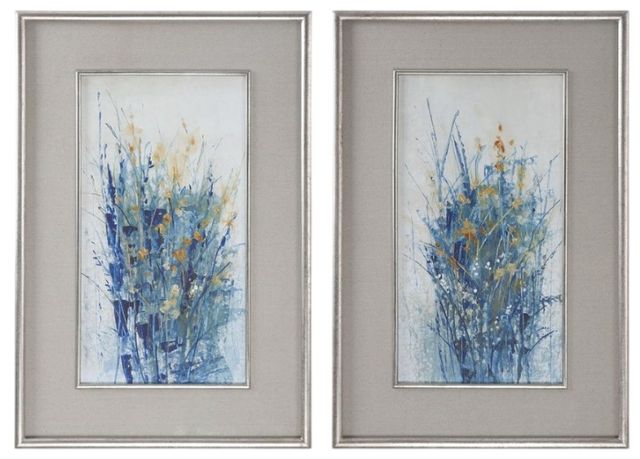 Uttermost® Tim O'Toole 2-Piece Indigo Florals Framed Prints Set-0