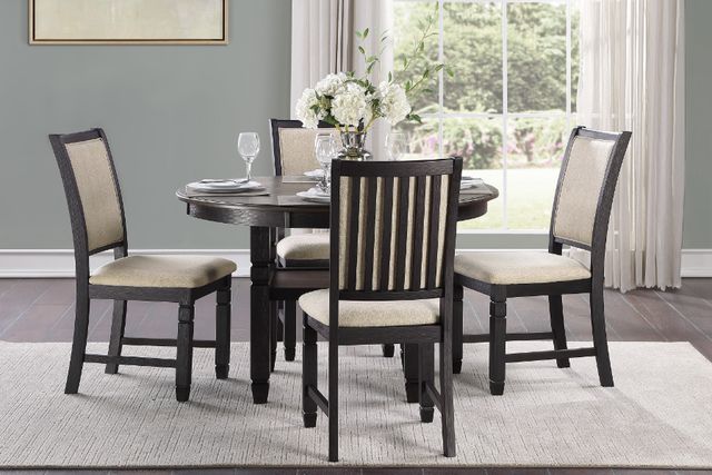 Homelegance® Asher Beige/Black Side Chair-1