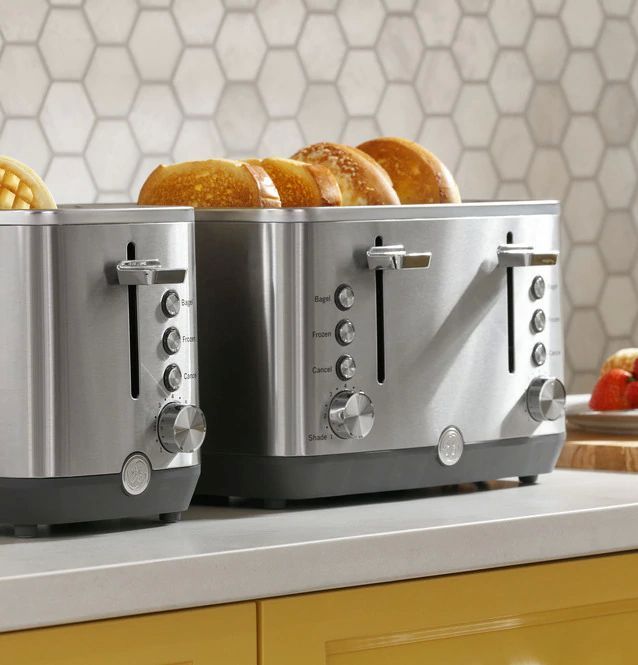 GE® 4 Slice Stainless Steel Toaster-6