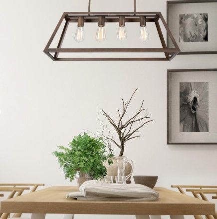 YHD Skyline Ridge Oil Rubbed Bronze 4-Light Chandelier-1