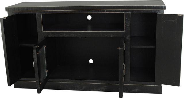 American Heartland Manufacturing Rustic Antique Black TV Stand-2