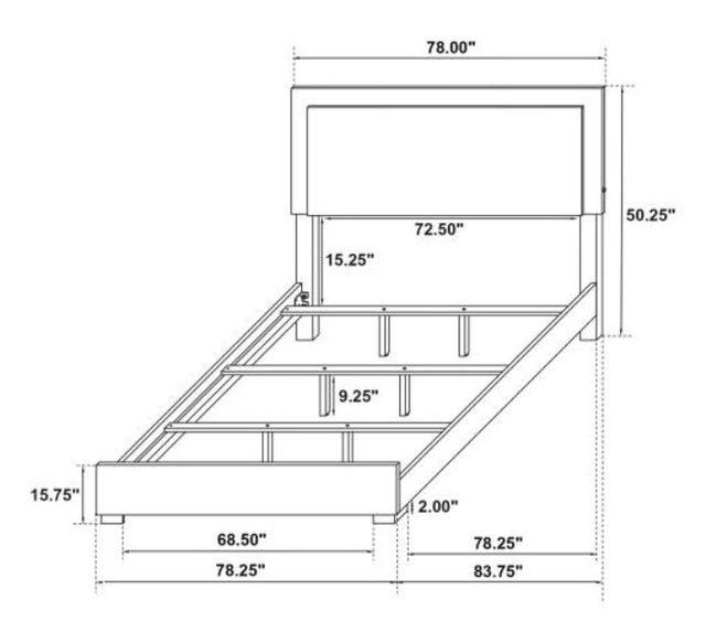 Coaster® Marceline White Eastern King Panel Bed-3