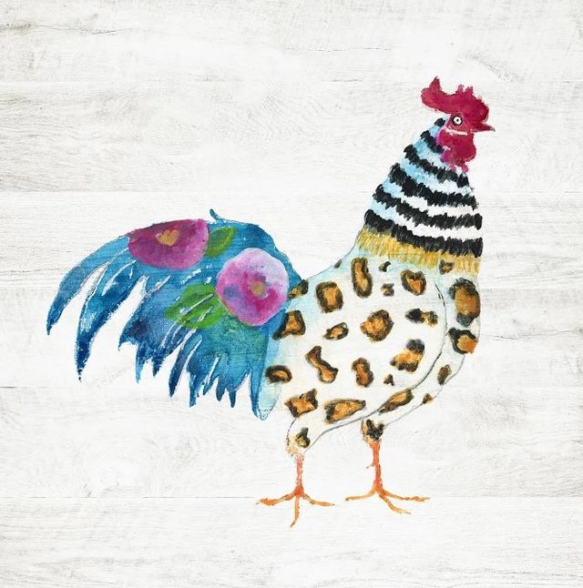 Classy Art Funky Rooster by Tava Studios Wall Art-0