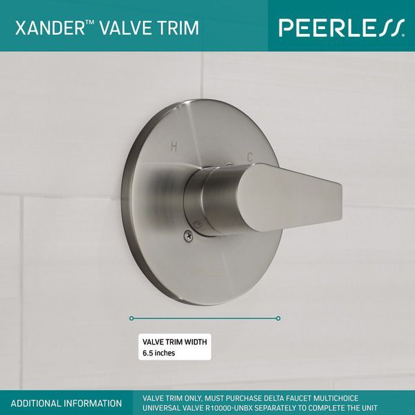 Peerless Xander® Brushed Nickel MultiChoice Valve Only-2