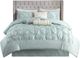 Olliix by Madison Park Laurel 7 Piece Seafoam King Tufted Comforter Set-0