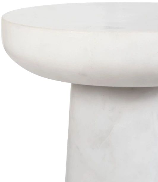 Uttermost® Lirra White Indoor-Outdoor Marble Drink Table-3