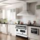 ZLINE Autograph Edition 48" Stainless Steel Pro Style Dual Fuel Range with White Matte Door and Matte Black Accents-2