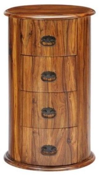Jaipur Furniture Ganga Brown 4-Drawer Drum Chest-0
