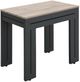 Elements International Costa Black/Tan Outdoor Metal/Wood End Table-0