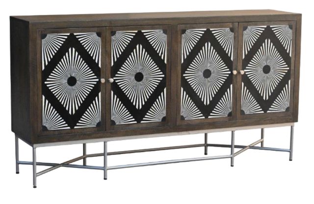 Jaipur Furniture Karcher Brown 4-Door Cabinet-0