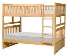 Mazin Furniture Bartly Natural Full/Full Youth Bunk Bed-3