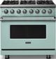 Viking® 5 Series 36" Splash Pro Style Dual Fuel (NG) Range with Polished Chrome Trim-0