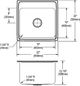 Elkay Lustertone® Classic Lustrous Satin 22" x 22" x 12-1/8" 3-Hole Single Bowl Drop-In Sink-4