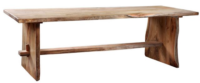 Dovetail Furniture Natural 126'' Live Edge Dining Table 
