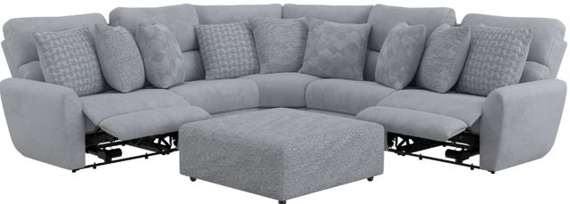 Catnapper® Majesty 4-Piece Shark Curved Power Reclining Sectional-1