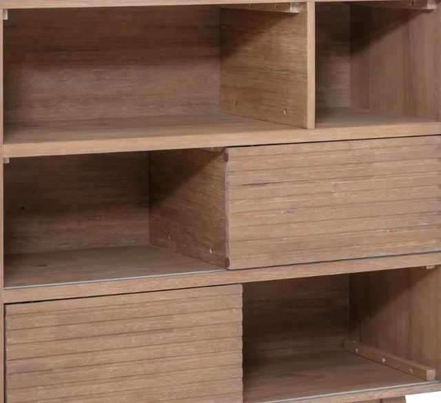 Powell® Waves Natural Bookcase-1