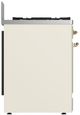 Ilve® Majestic III 30" Antique White Pro Style Dual Fuel Liquid Propane Range with 5 Black Brass Burners and Brass Trim-3