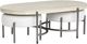 Magnussen Home® Jennings 3-Piece Edgecomb Grey/Weathered Antique Nickel Oval Cocktail Table Set with Ottomans-0