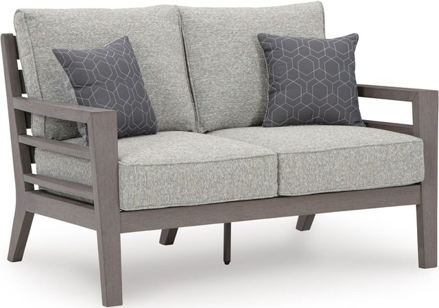 Signature Design by Ashley® Hillside Barn Gray/Brown Outdoor Loveseat with Cushion-0