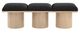 Meridian Furniture Pavilion 3-Piece Black/Natural 54" Modular Bench-1