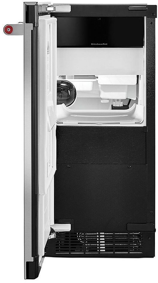 KitchenAid® 15" Stainless Steel with PrintShield™ Finish Automatic Ice Maker-2
