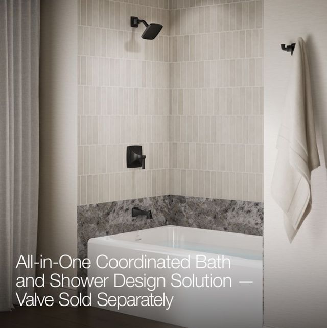 KOHLER® Riff® Rite-Temp® Matte Black 2.5 GPM Bath and Shower Trim Kit-4