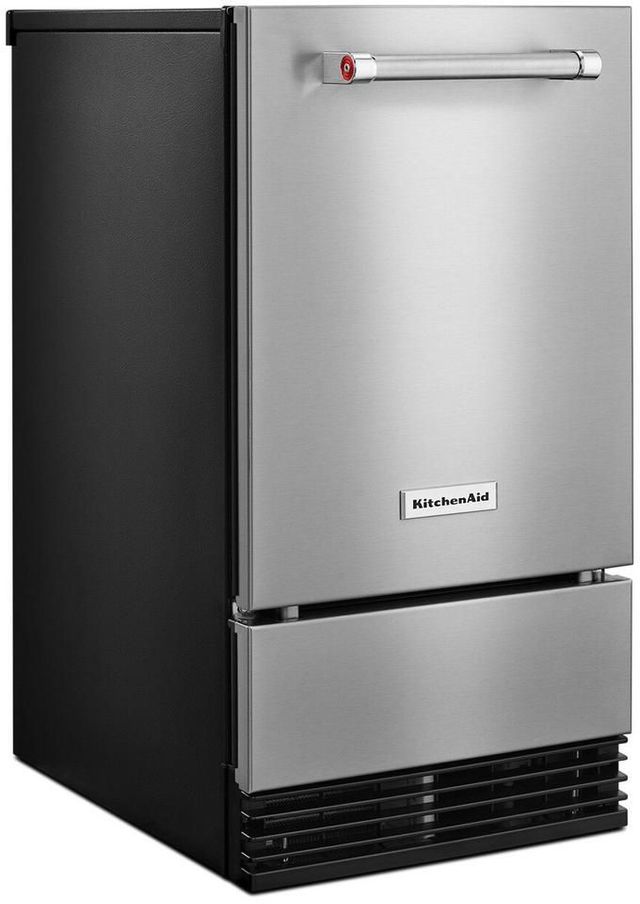 KitchenAid® 18" Stainless Steel with PrintShield™ Finish Automatic Ice Maker-2