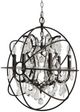 YHD Rustic Brown 6-Light Crystal Chandelier-0