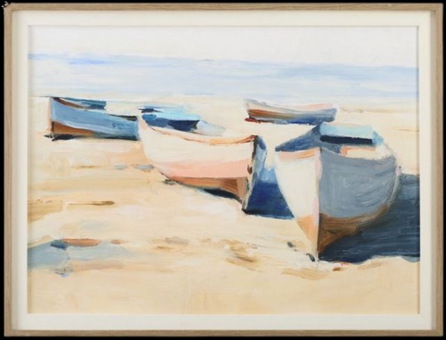 Uttermost® Ethan Harper Beached Boats Framed Print-0