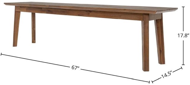 LH Home Gia Warm Pecan Bench -1