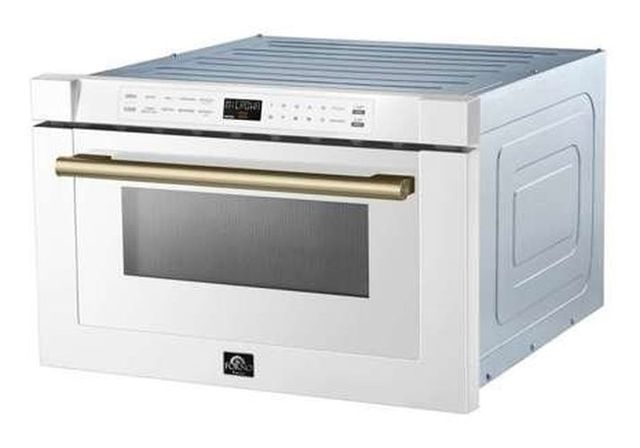 FORNO® Capoliveri Espresso 1.2 Cu. Ft. White Built In Microwave Drawer-2