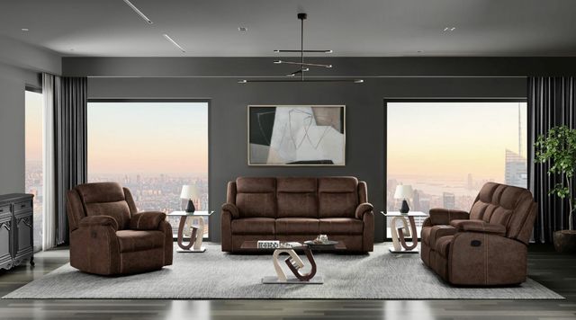 Global Furniture USA 3-Piece Domino Coffee Manual Reclining Living Room Set-1