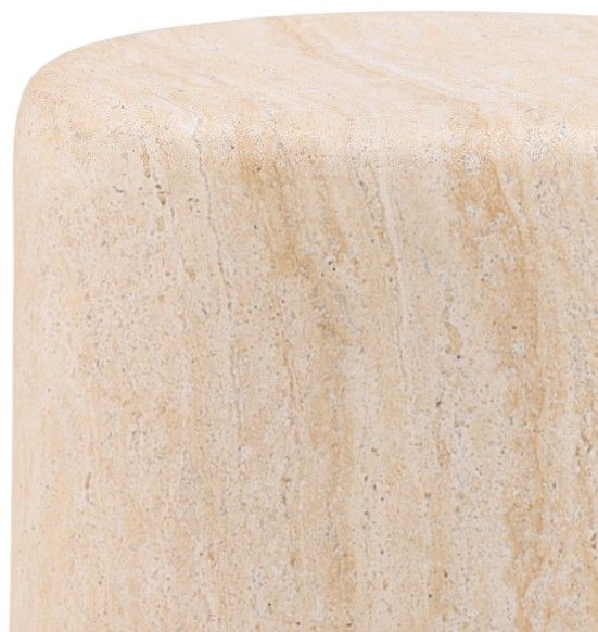 Dovetail Furniture Lessard Faux Travertine Concrete Outdoor Side Table-1