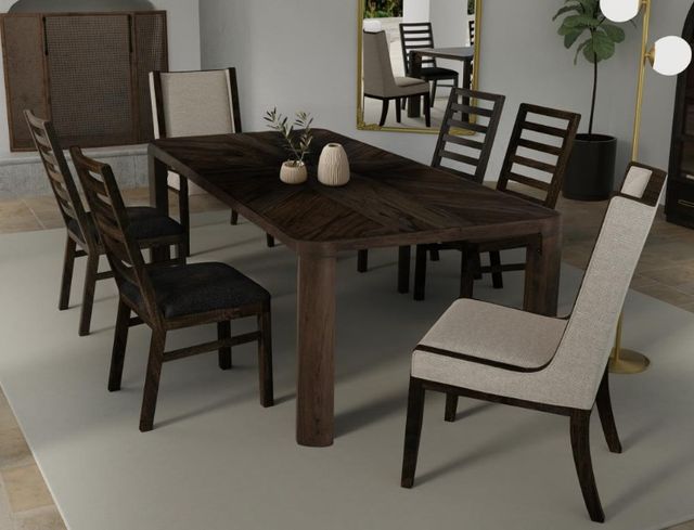International Furniture Direct Balam Stained Dark Dining Side Chair-2