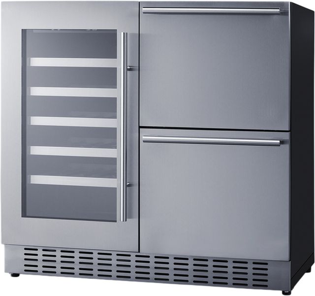 Summit® 36" Stainless Steel Combination Beverage Center-3