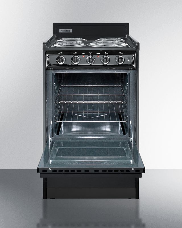 Summit® 20" Black Freestanding Electric Range-3