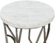 Fairfield® Palermo White Drink Table with Stainless Steel Base-3