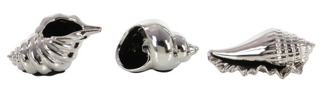 Deco Marche 3-Piece Silver Shell Sculpture Set-1