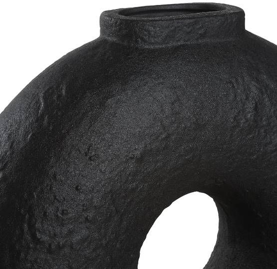 Renwil® Ezra Glazed Textured Matte Black Vase-2