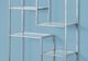 Monarch Specialties Inc. 72" L Silver Metal with Tempered Glass Bookcase-1