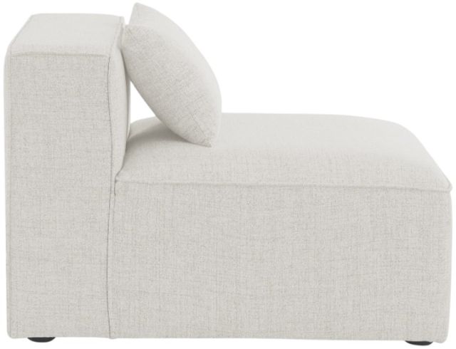 Meridian Furniture Cube Cream Upholstered Modular Armless Chair-3