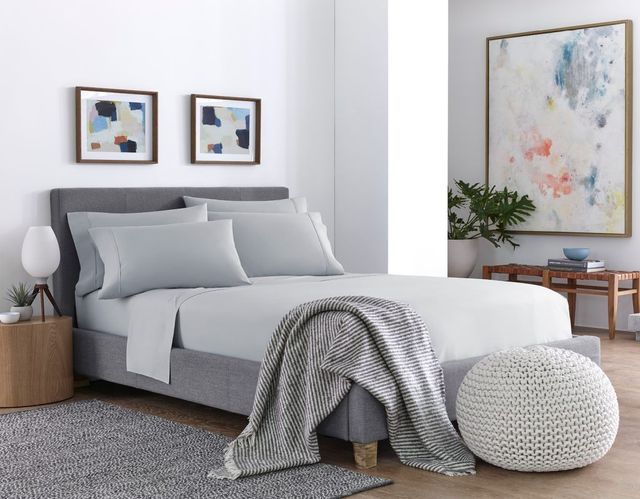 Sleeptone® Ultraweave® 6-Piece Silver Microfiber Split Head King Sheet Set-1