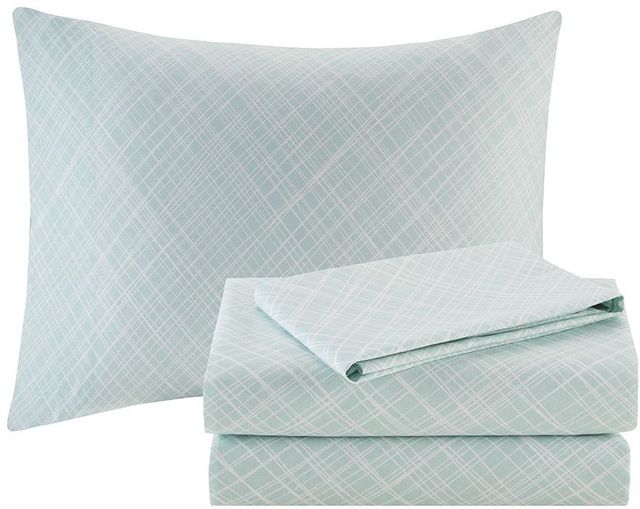 Olliix by Madison Park Essentials Coral/Green California King Central Park Complete Comforter and Cotton Sheet Set-3