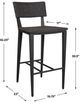 Uttermost® Calbas Java Black Aluminum/Wicker Indoor-Outdoor Bar Stool-1