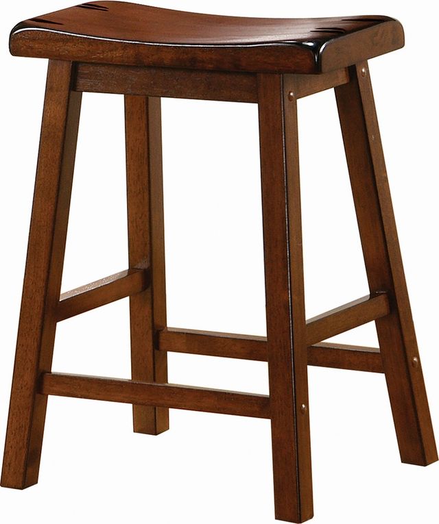 Coaster® Durant 2-Piece Chestnut Wooden Counter Stools-1