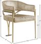 Meridian Furniture Madelyn Beige/Brushed Brass Velvet Dining Chair-4