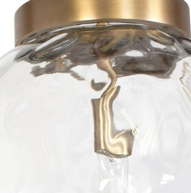 Uttermost® Gaia Glass Pendant with Antique Brass Accent-4