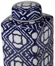 A & B Home Blue/White Valora Square Lidded Jar-3