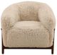 Dovetail Furniture Prescott Cream/Dark Brown Occasional Chair-1