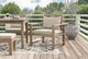 Furniture of America® Bordeaux 2-Piece Beige/Natural Aluminum/Fabric Outdoor Arm Chair Set-1